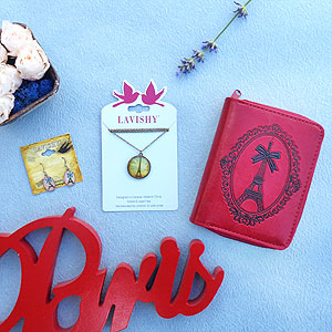 LAVISHY love Paris. These are Paris inspired vegan fashion accessories & gifts designed by LAVISHY.