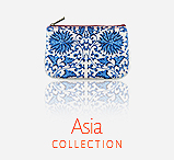 Mlavi Asia collection wholesale fashion bags, wallets, wristlets, coin purses, pouches, cardholders, luggage tags with Asia art & craft pattern prints to gift shop, clothing & fashion accessories boutique, book store, souvenir shops worldwide.