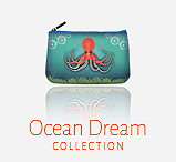 Mlavi Ocean Dream collection wholesale fashion bags, wallets, wristlets, pouches, cardholders, luggage tags with ocean/beach/sea/coastal/nautical themed prints to gift shop, clothing & fashion accessories boutique, book store, souvenir shops worldwide.