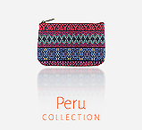 Mlavi Peru collection wholesale wallets, coin purses, pouches with Peruvian textile pattern prints to gift shop, clothing & fashion accessories boutique, book store, souvenir shops worldwide.