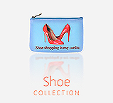 Mlavi Shoe collection wholesale coin purses/pouches with shoe illustration & fun quote prints to gift shop, clothing & fashion accessories boutique, book store, souvenir shops worldwide.
