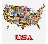 Mlavi USA collection wholesale fashion coin purses/pouches with USA themed vintage/retro illustration prints to gift shop, clothing & fashion accessories boutique, book store, souvenir shops worldwide.