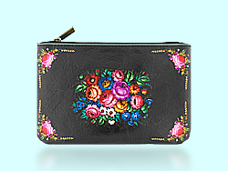 Mlavi Ukraine collection medium pouches with Ukrainian pattern illustration prints for wholesale and online shopping