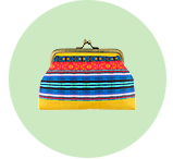 Mlavi wholesale fashion coin purses with unique, beautiful & whimsical illustration prints to gift shop, clothing & fashion accessories boutique, book store, souvenir shops worldwide.
