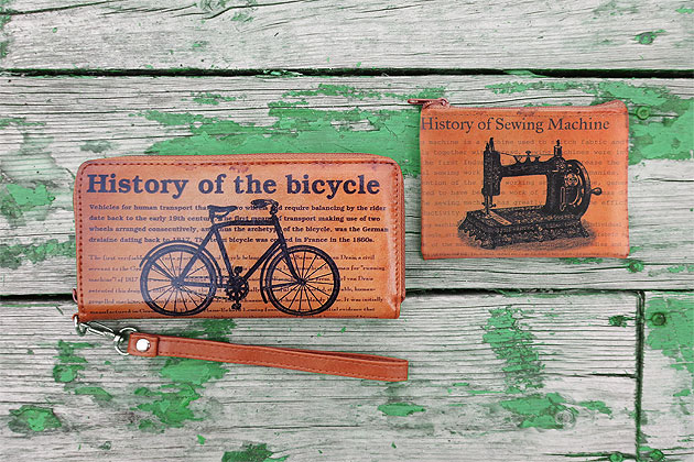 lavishy design & wholesale history of retro things themed vegan wristlets & coin purses