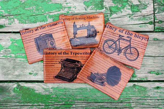 lavishy design & wholesale history of retro things themed vegan wristlets & coin purses