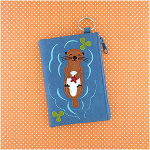 LAVISHY Adora collection vegan applique key ring coin purses