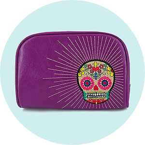 LAVISHY wholesale vegan embroidered makeup pouches to gift shop, clothing & fashion accessories boutique, book store in Canada, USA & worldwide.