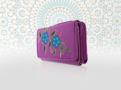 lavishy wholesale vegan embroidered small wallets to gift shops, clothing & fashion accessories boutiques, book stores in Canada, USA & worldwide since 2001