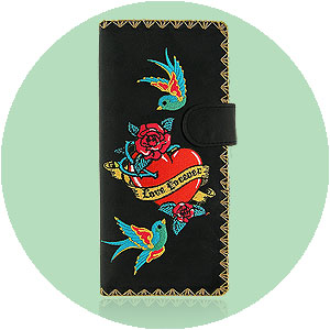 LAVISHY wholesale love themed vegan embroidered bags, wallets, coin purses & accessories to gift shop, clothing & fashion accessories boutique, book store in Canada, USA & worldwide.