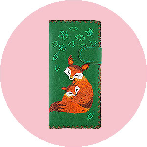 LAVISHY wholesale love themed vegan embroidered wallets to gift shop, clothing & fashion accessories boutique, book store in Canada, USA & worldwide.