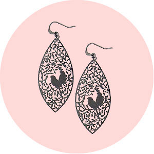 LAVISHY Funkii collection wholesale bird themed filigree earrings