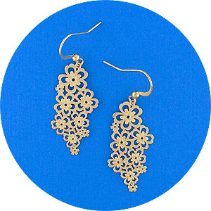 LAVISHY Funkii collection wholesale flower filigree earrings