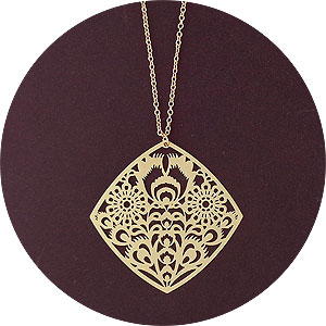 LAVISHY Funkii collection wholesale Ukraine themed filigree necklaces