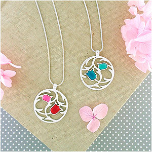 LAVISHY Lava collection wholesales handmade colorful reversible enamel necklaces