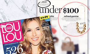 LAVISHY necklace was featured by Canada's NO.1 fashion magazine LOULOU