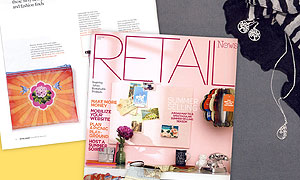 LAVISHY vegan pouch and fashion jewelry were featured by Canada's NO.1 trade magazine for gift industry Retail News