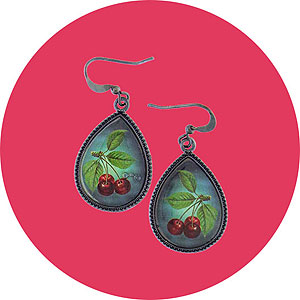 LAVISHY wholesale cherry earrings