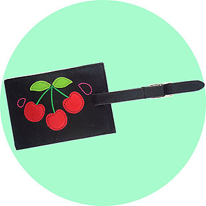 LAVISHY wholesale cherry vegan luggage tags